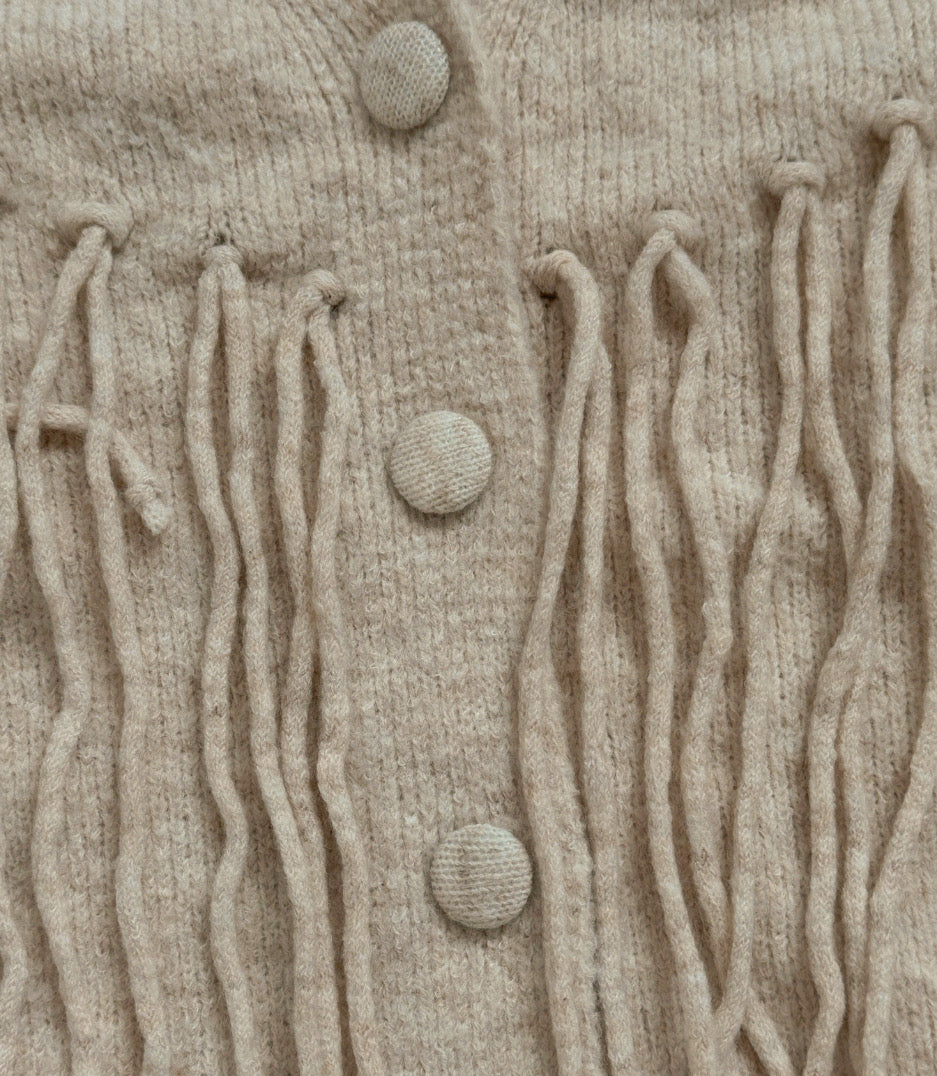 Strickjacke Fransen