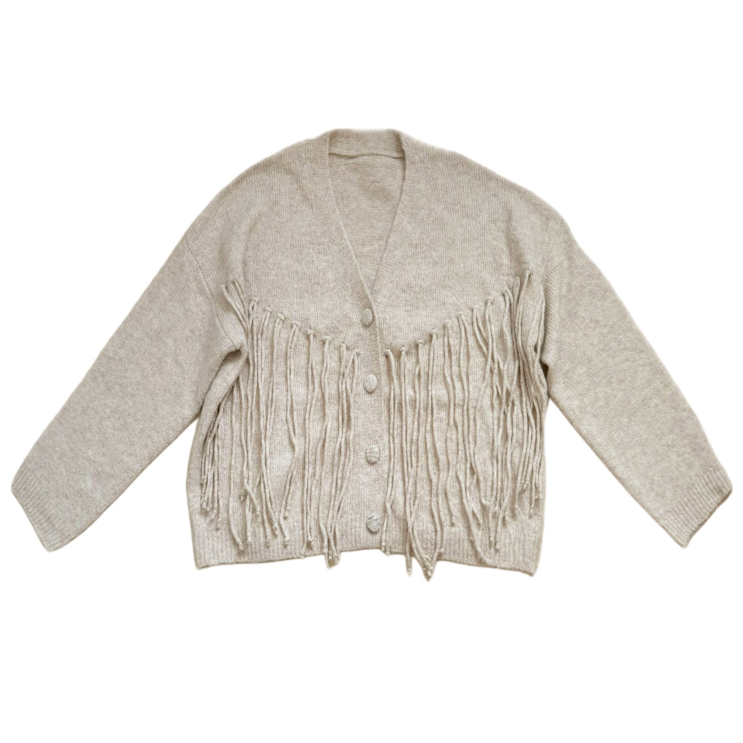 Strickjacke Fransen