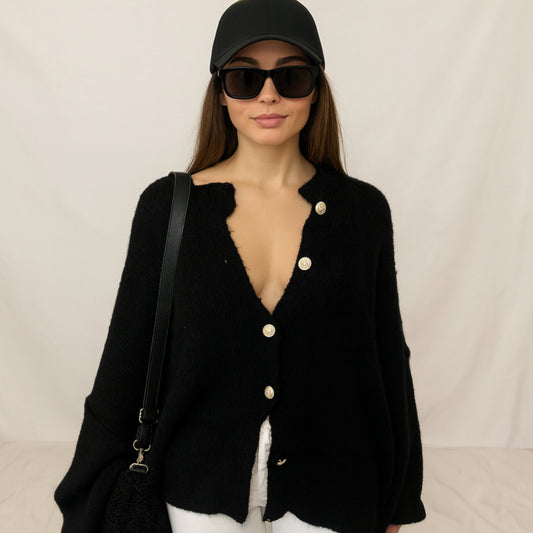 Strickjacke Black