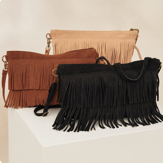Ledertasche Fransen