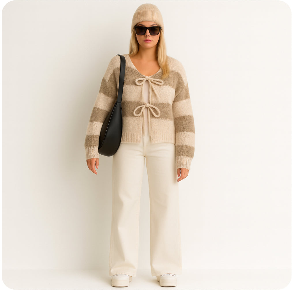 Strickjacke Stribes