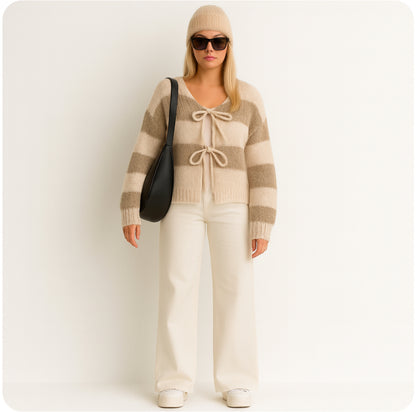 Strickjacke Stribes